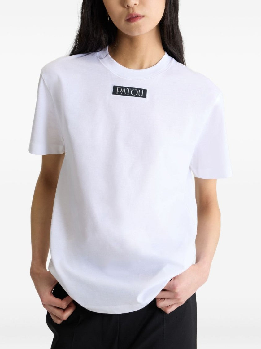 Patou White Short-Sleeve Cotton T-Shirt