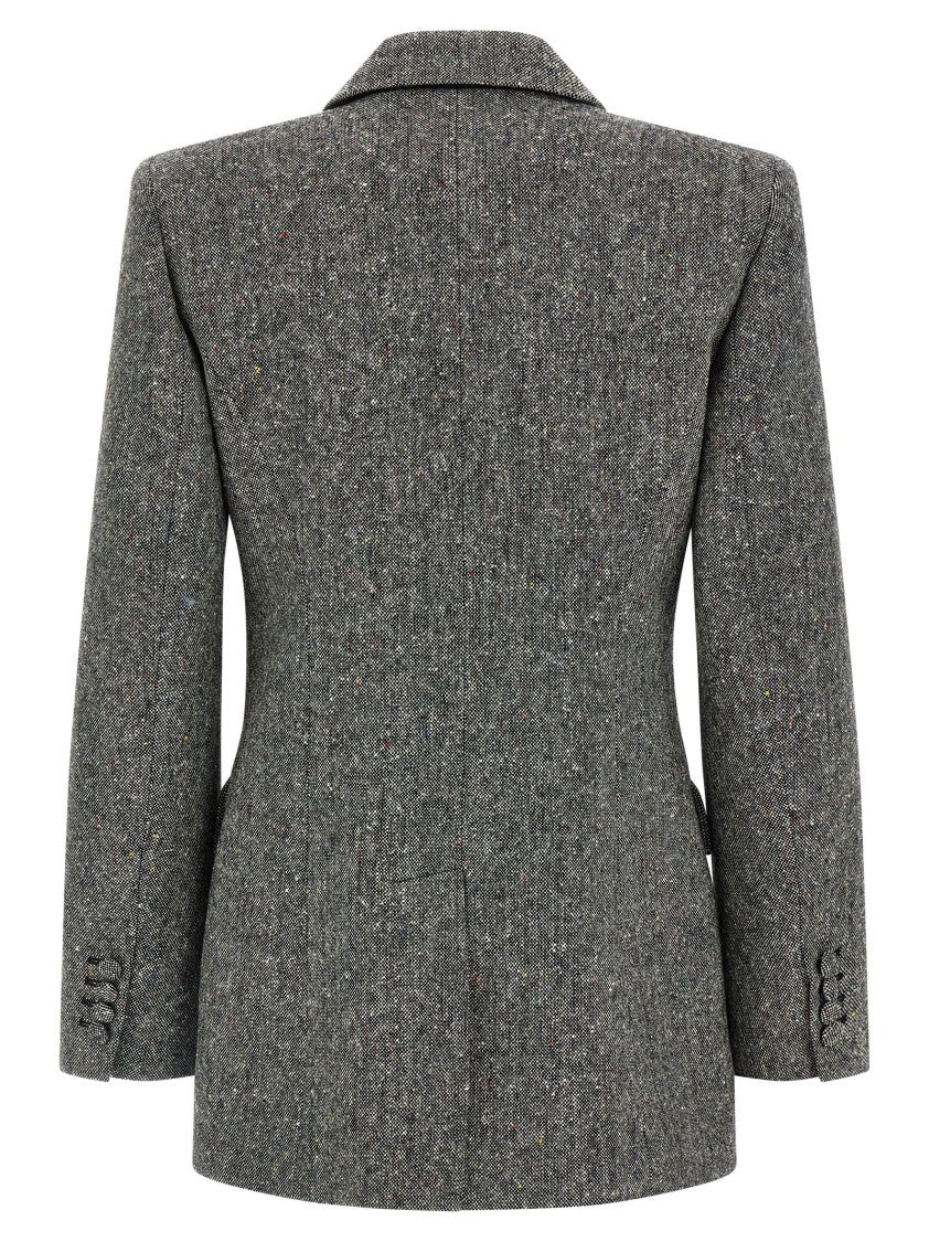 Valentino Garavani Double-Breasted Blazer In Textured Bottonato Natte'
