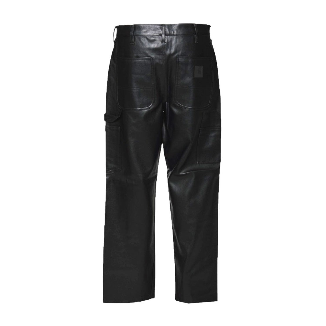 Carhartt Wip Black Faux Leather Single Knee Trousers
