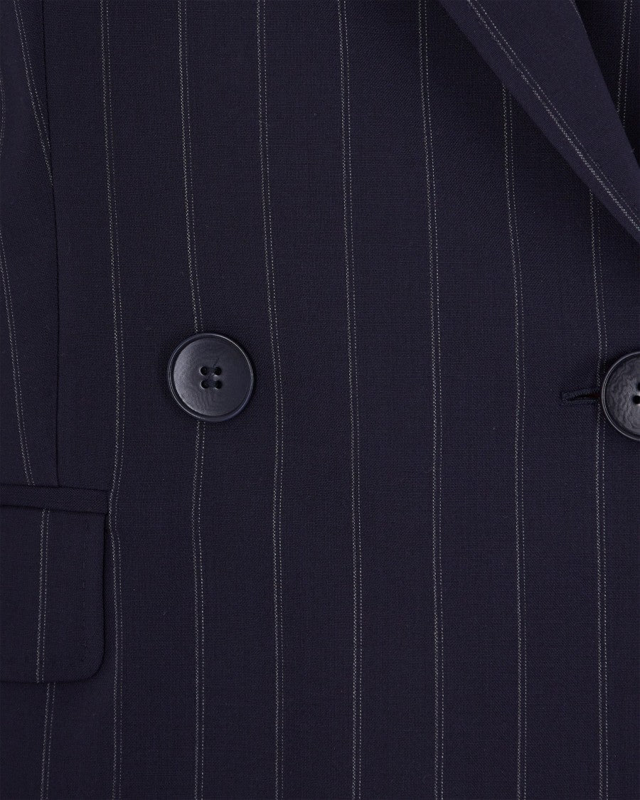 Max Mara Blue Pinstripe Blazer