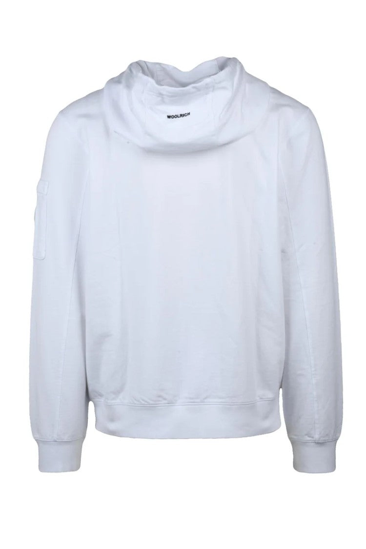 Woolrich Zip Hoodie Sweatshirt - White