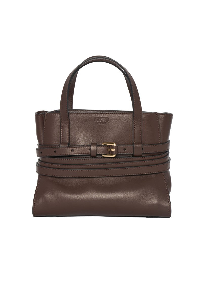 Moschino Gold-Tone Metal Buckle Handbag
