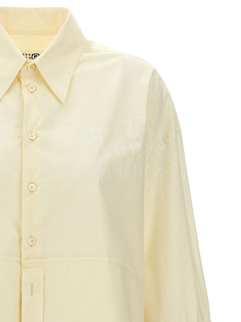 Mm6 By Maison Margiela Cotton Shirt With Front Logo Print