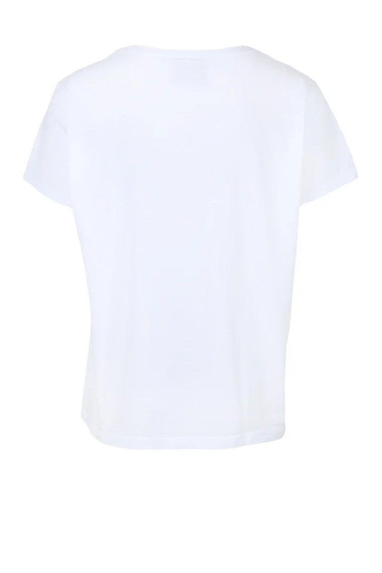 Paul & Shark White Cropped Cotton T-Shirt