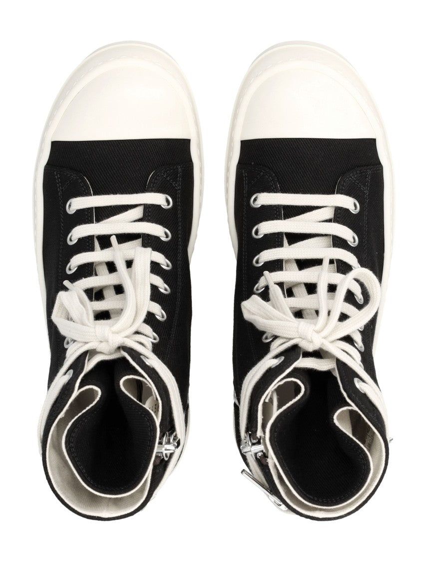 Drkshdw By Rick Owens Women’S Cargo Sneaks In Black Overdyed Denim