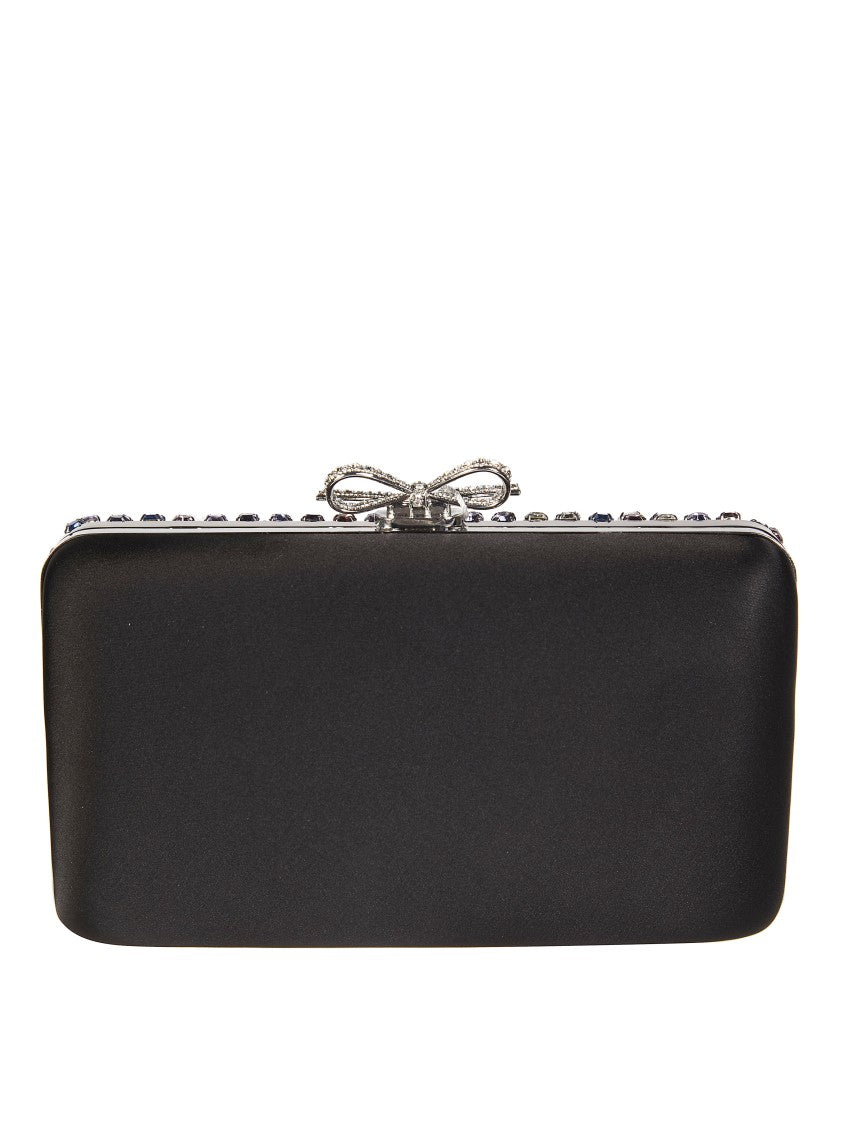 Self-Portrait Multicolor Crystals Bow Clasp Mini Clutch