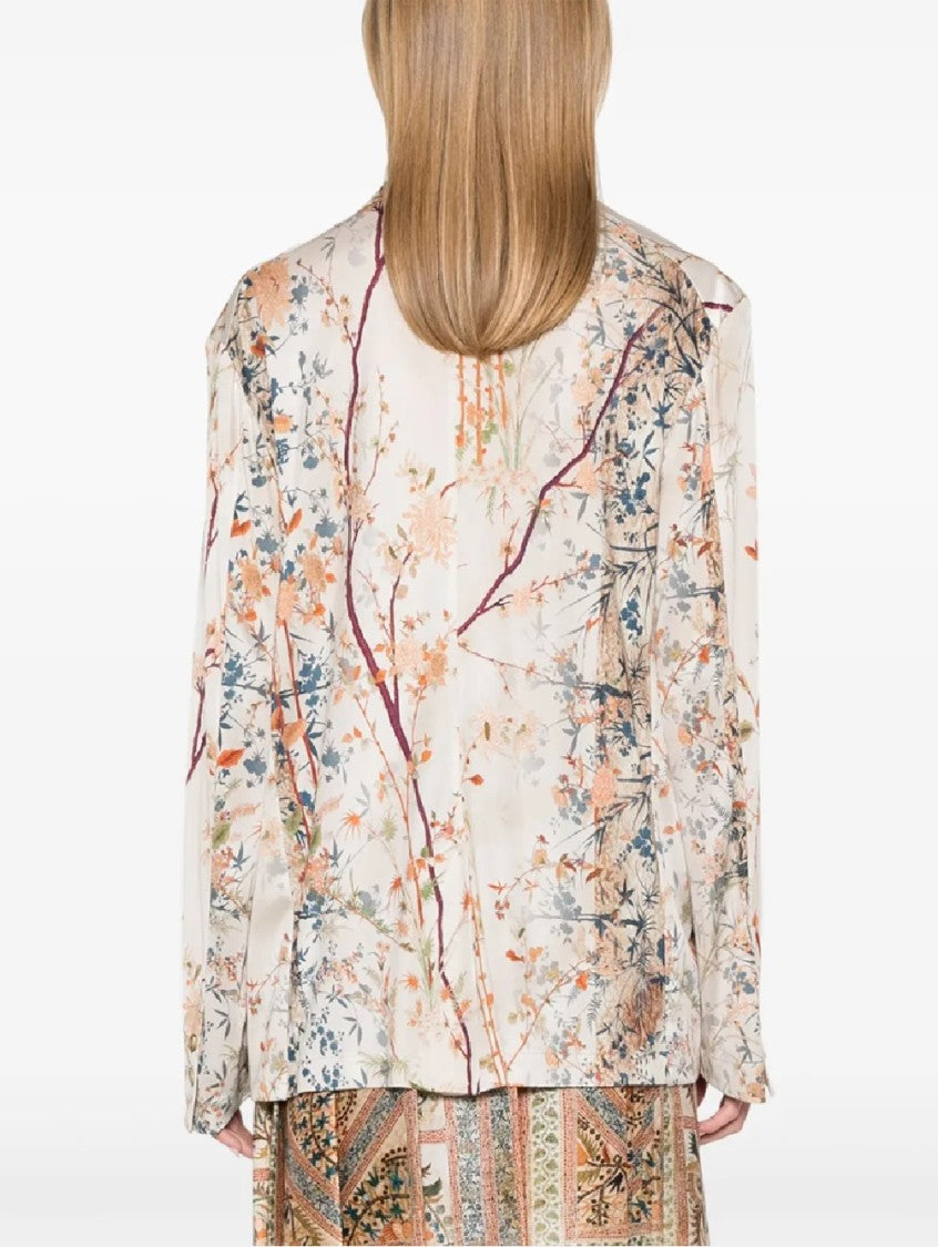 Pierre-Louis Mascia Double-Breasted Floral Print Jacket