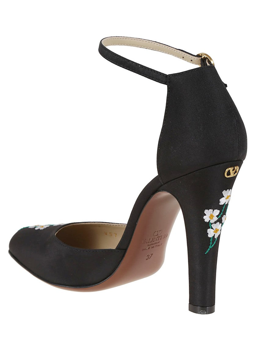 Valentino Garavani Hi Dolly Pumps In Shantung Fabric
