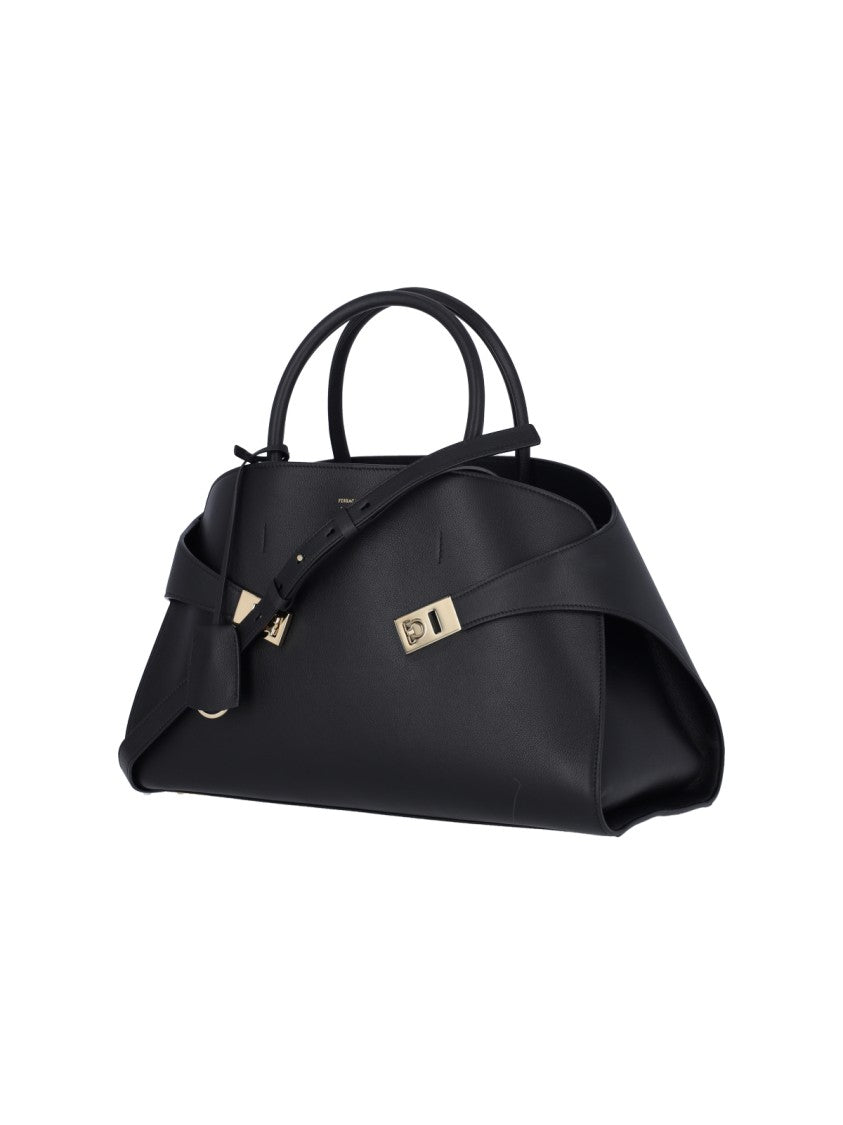 Ferragamo "Hug" Large Bag – Black