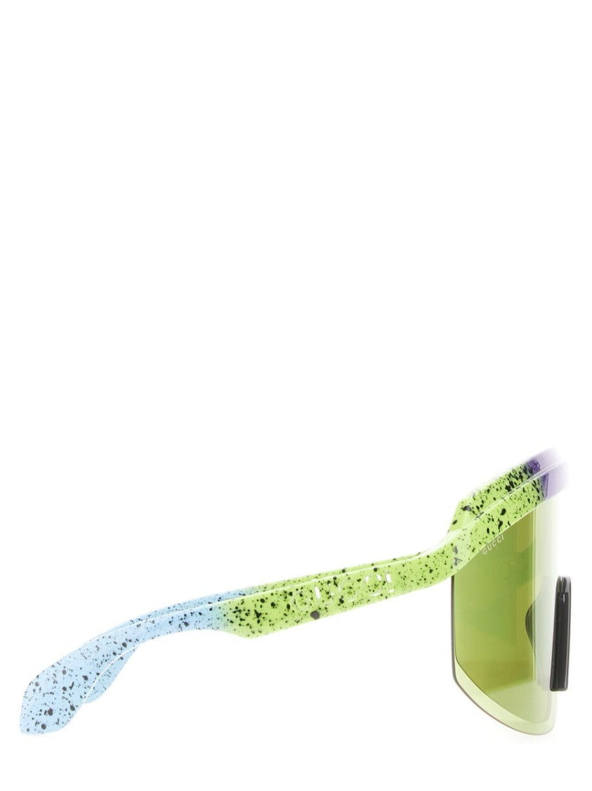 Gucci Oversized Multicolor Mask Frame Sunglasses