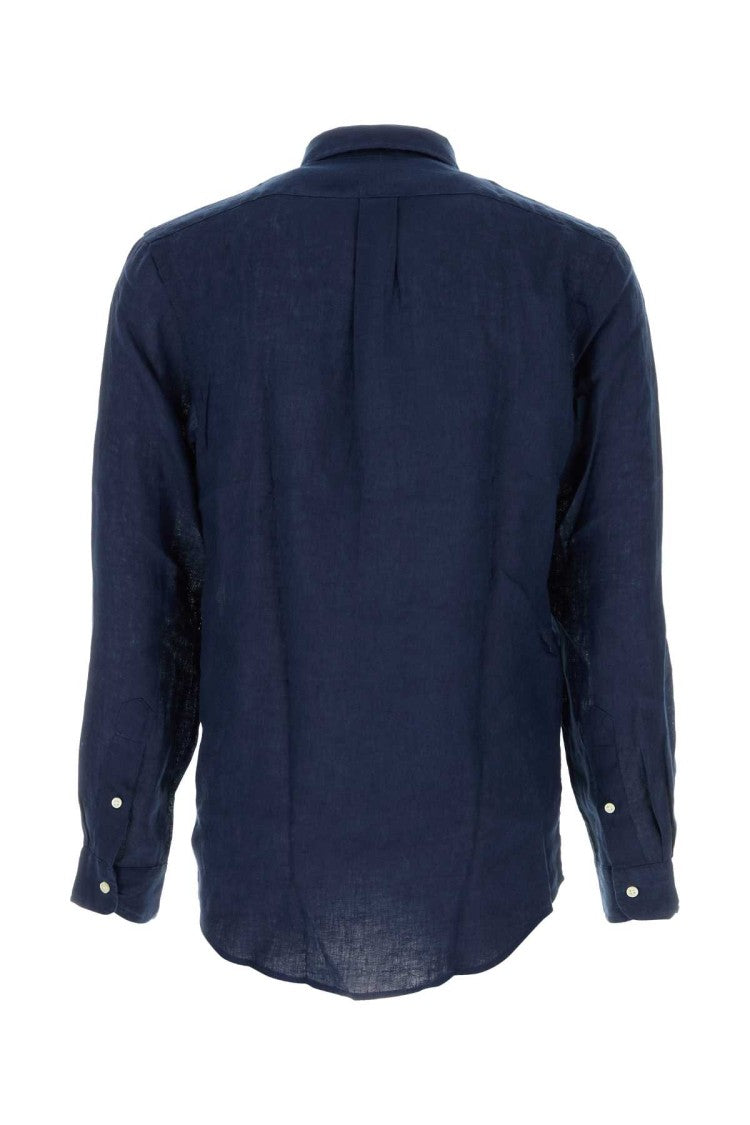 Polo Ralph Lauren Navy Blue Linen Shirt