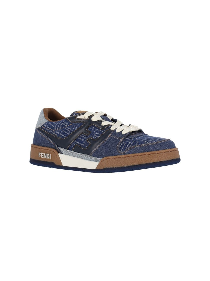 Fendi "Match" Low-Top Sneakers – Blue