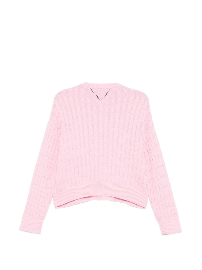 Tommy Hilfiger Light Rose Cable Knit Sweater