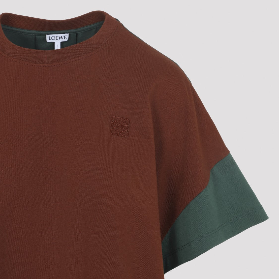 Loewe Color Block T-Shirt With Cotton-Silk Blend