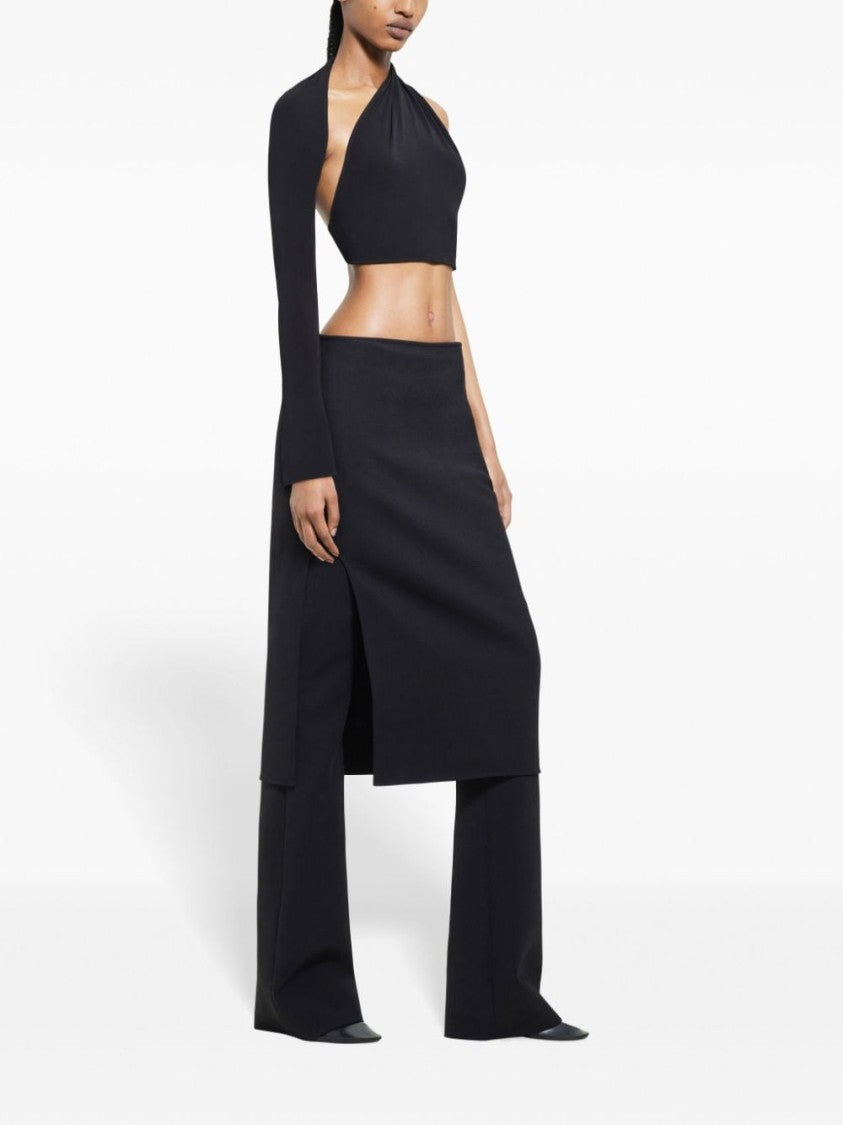 Courrèges Wool Blend Black Skirt