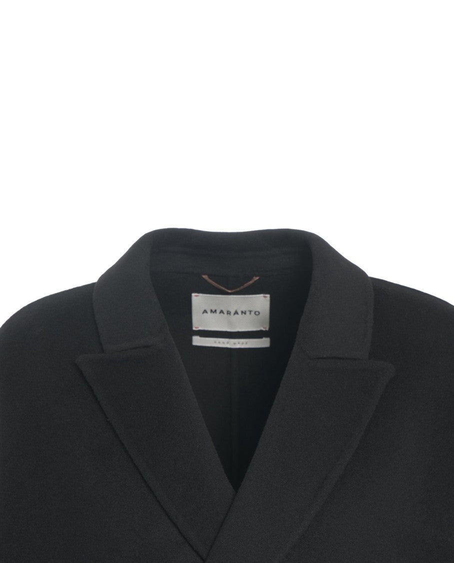 Amaranto Oversized Double-Breasted Wool-Cashmere Blend Coat
