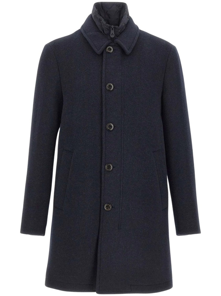 Peuterey Fionnghal Black Wool Coat
