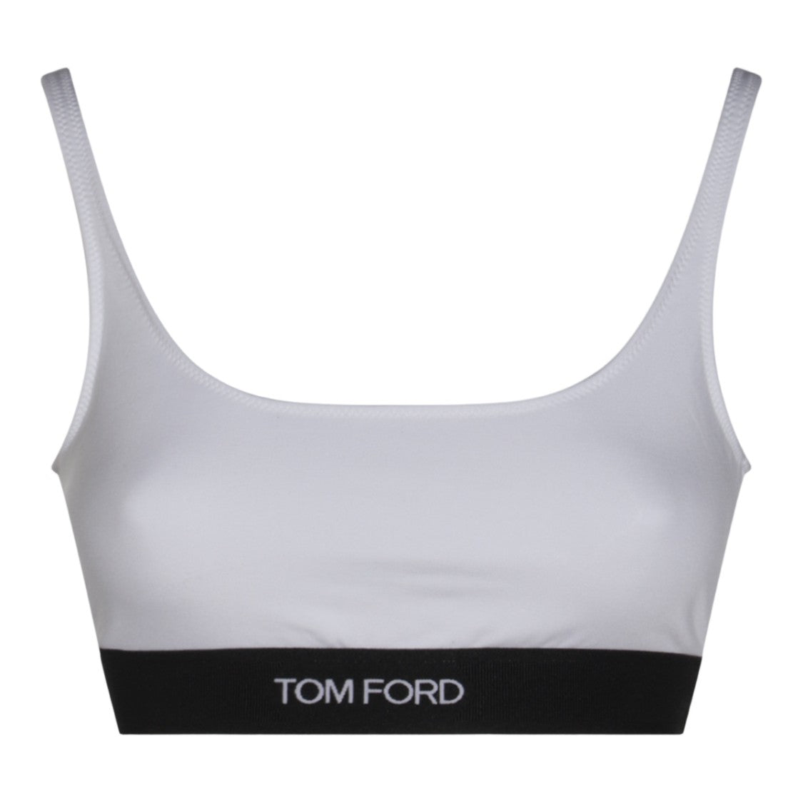 Tom Ford Tailored White Top With Classic Neckline