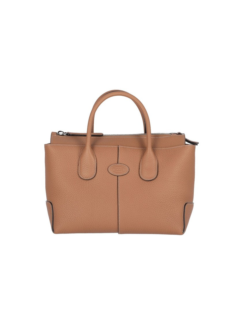 Tod's Brown Hammered Leather "Di Bag" Tote Bag