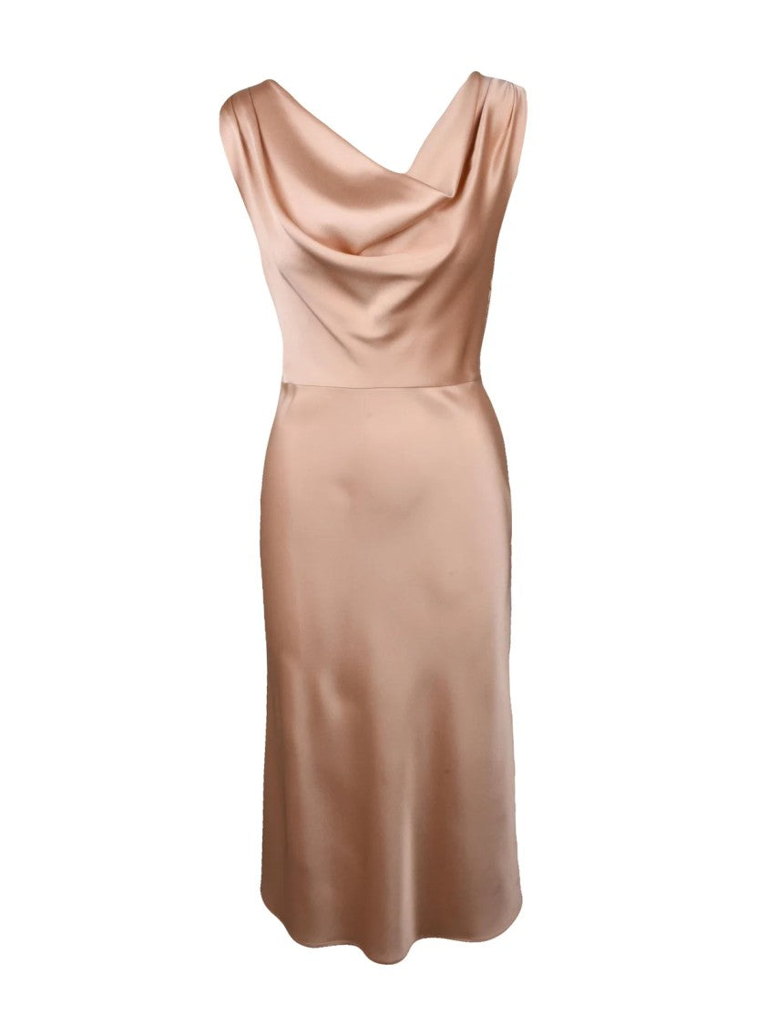 Blumarine Long Satin Dress - Pink