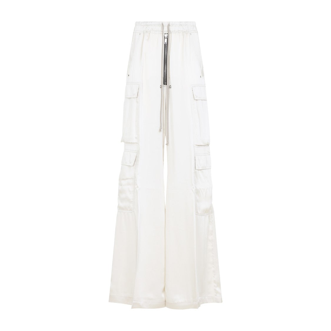Rick Owens High-Waisted Wide-Leg Pants With Utility Pockets