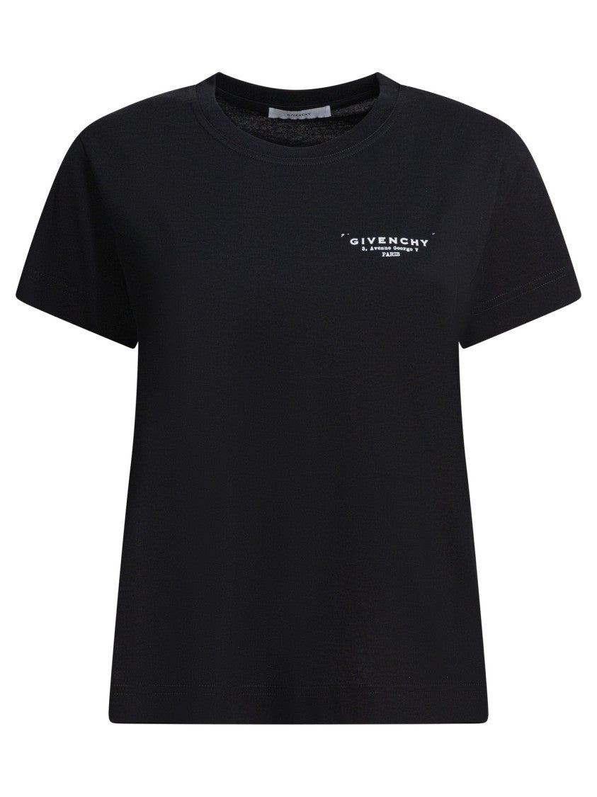 Givenchy Classic Cotton T-Shirt With Bold Print Accents