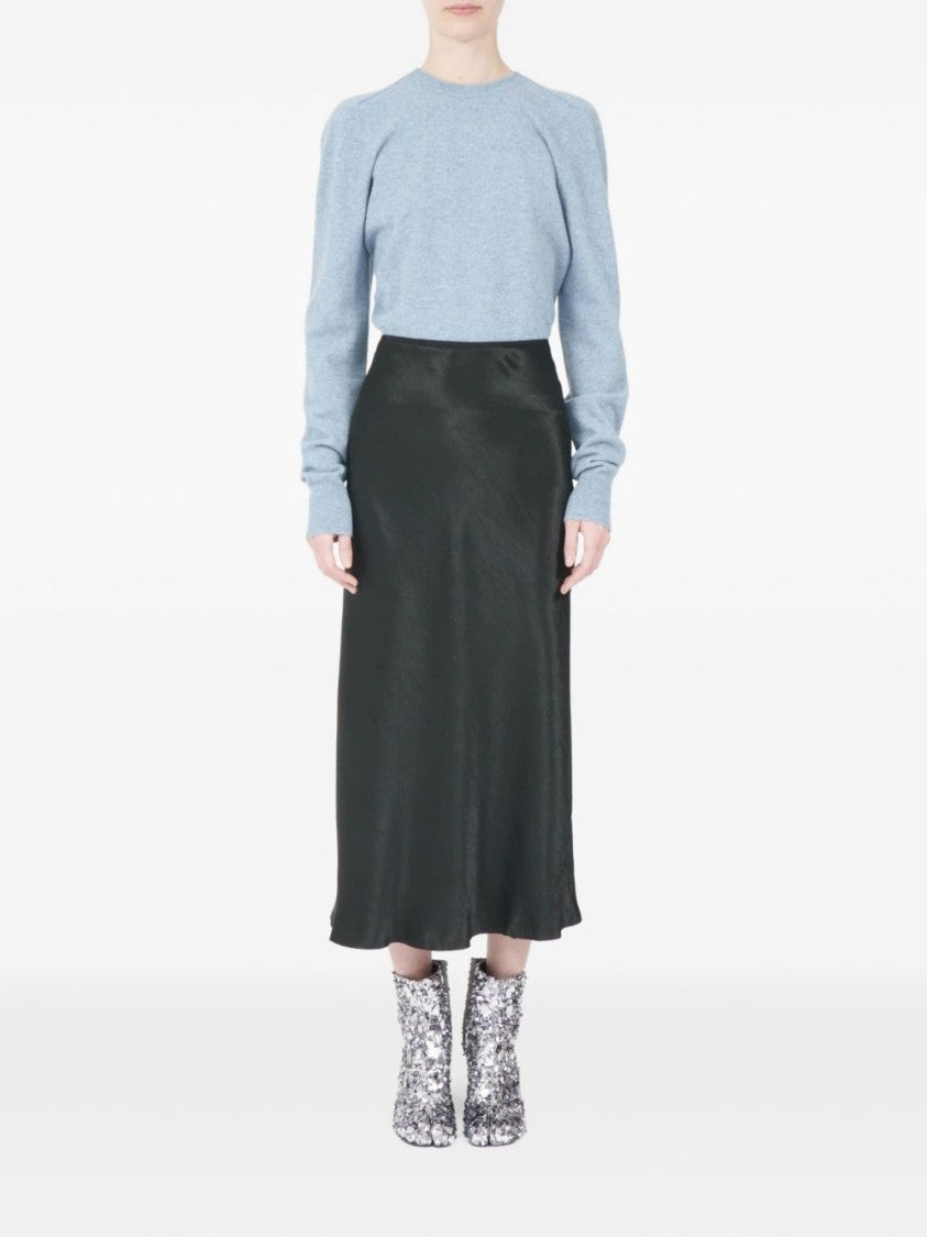 Maison Margiela Midi-Length Flared Hem Skirt In Acetate