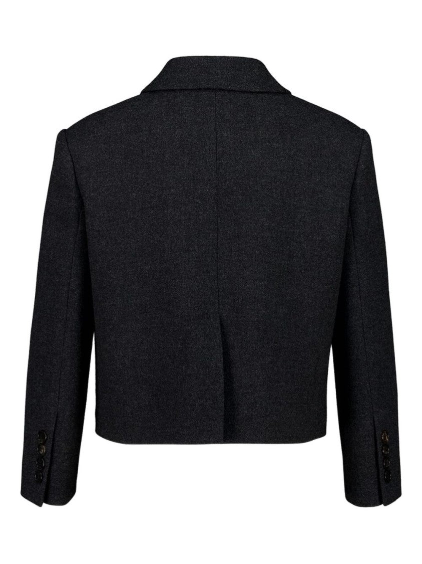 Gucci Cropped Tailored Jacket With Notched Lapel