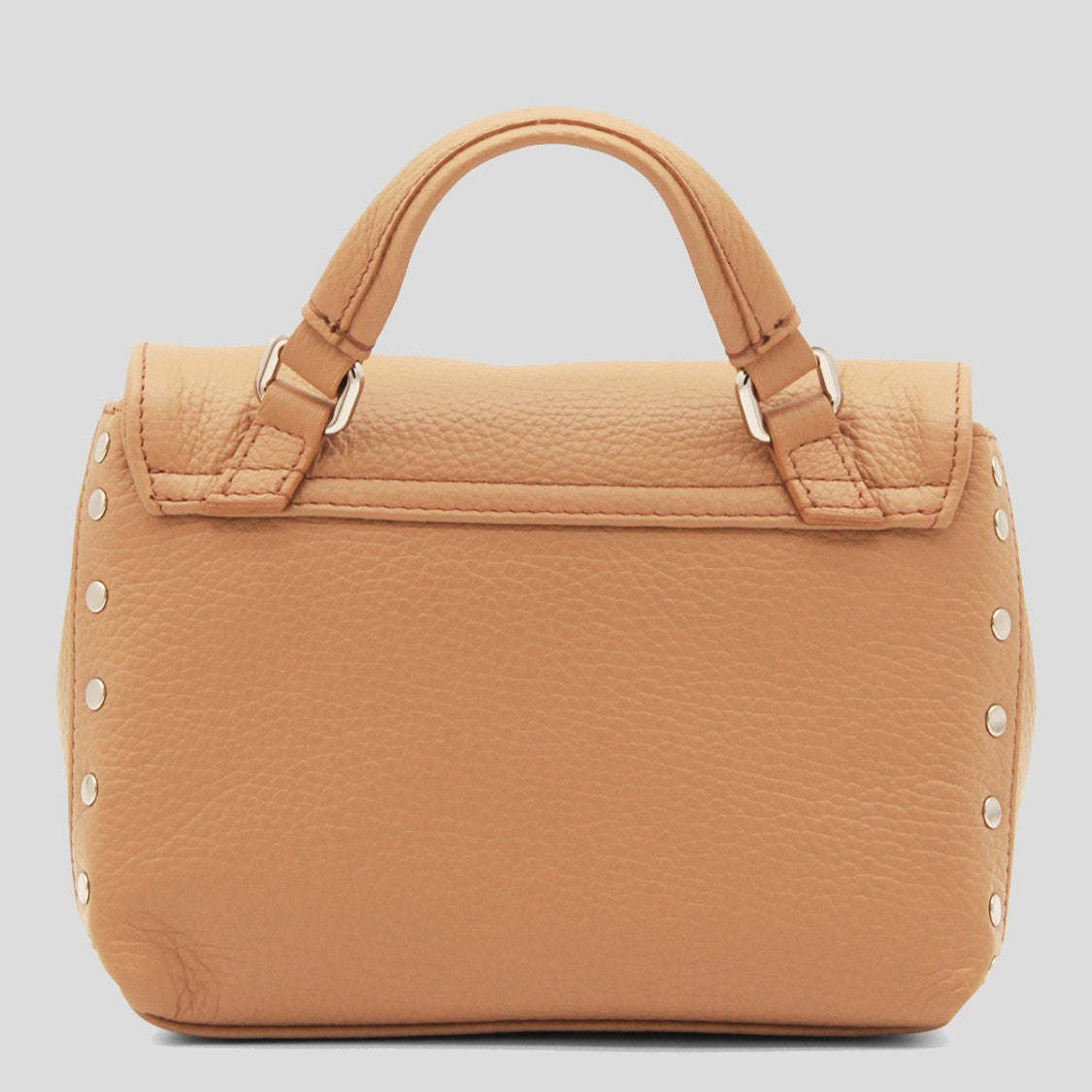 Zanellato Structured Handbag With Pebbled Texture And Metallic Accents