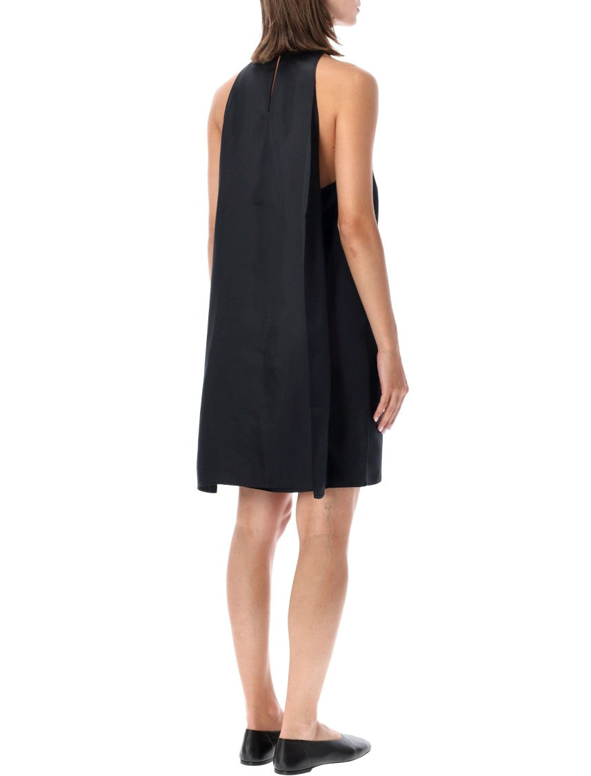 Loulou De Saison Bruna Halter Neck Silk Mini Dress