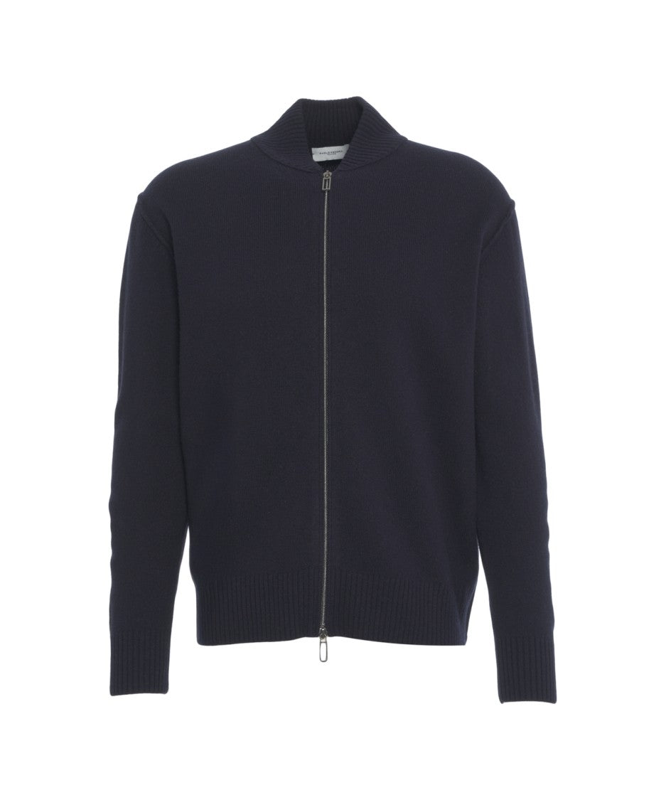 Paolo Pecora Full-Zip Ribbed Knit Cardigan