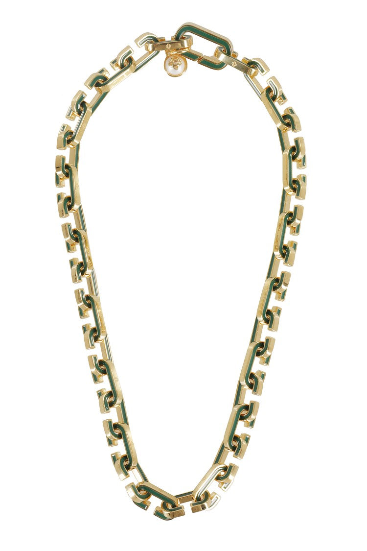 Casablanca C Link Necklace With Gold-Plated Brass