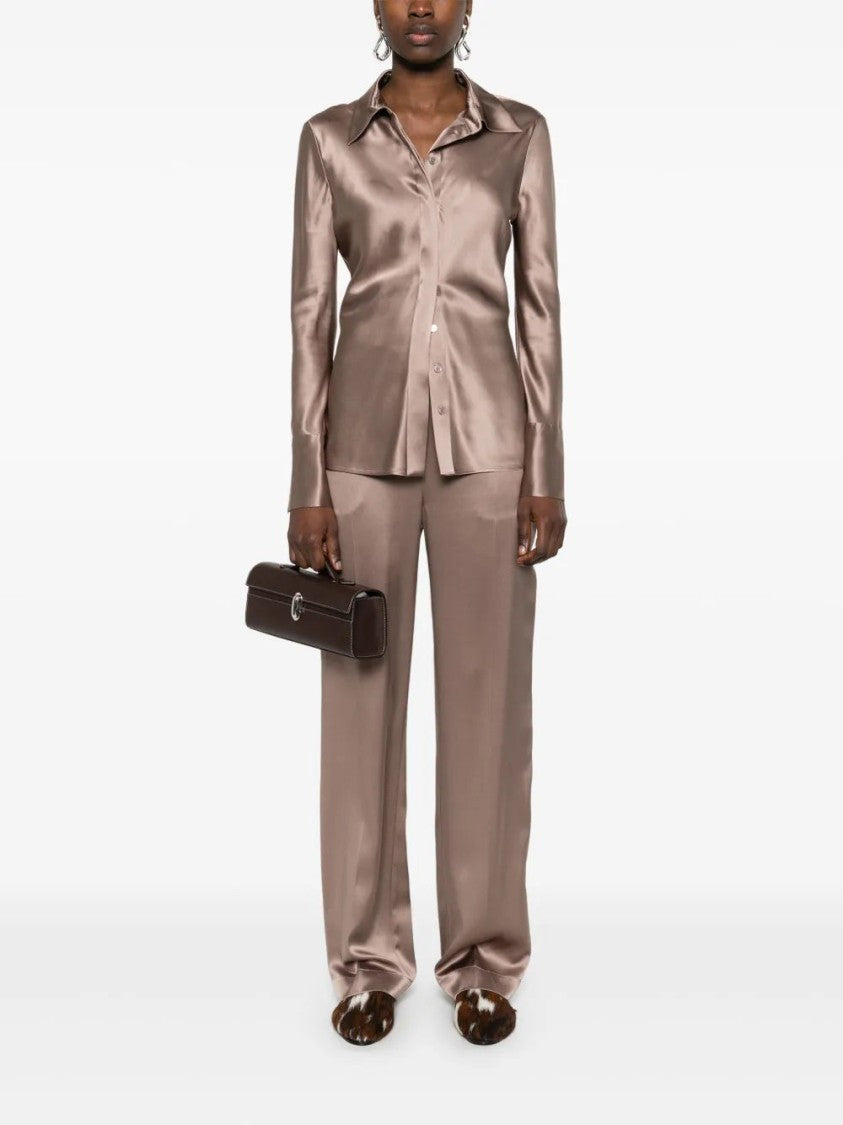 Joseph Tailored Taupe Trousers With Elasticated Waistband