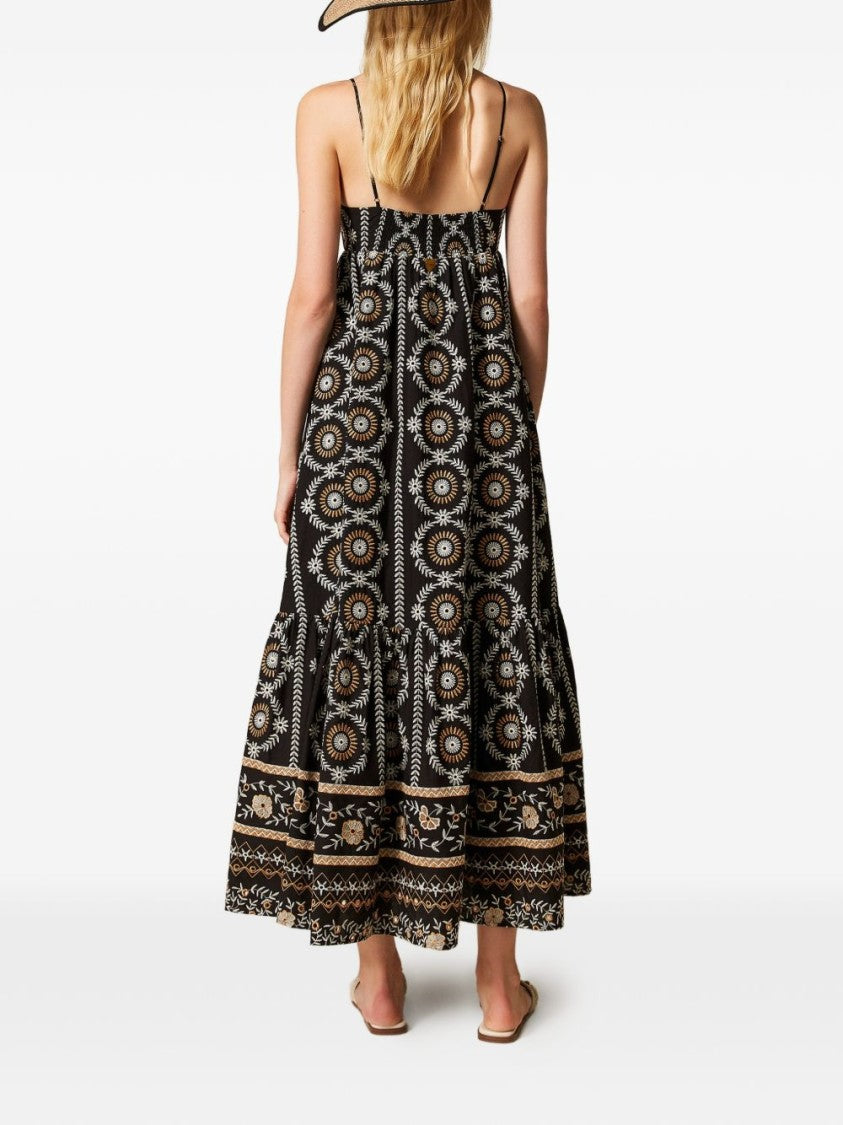 Twinset U&B Black Floral Broderie Anglaise Day Dress