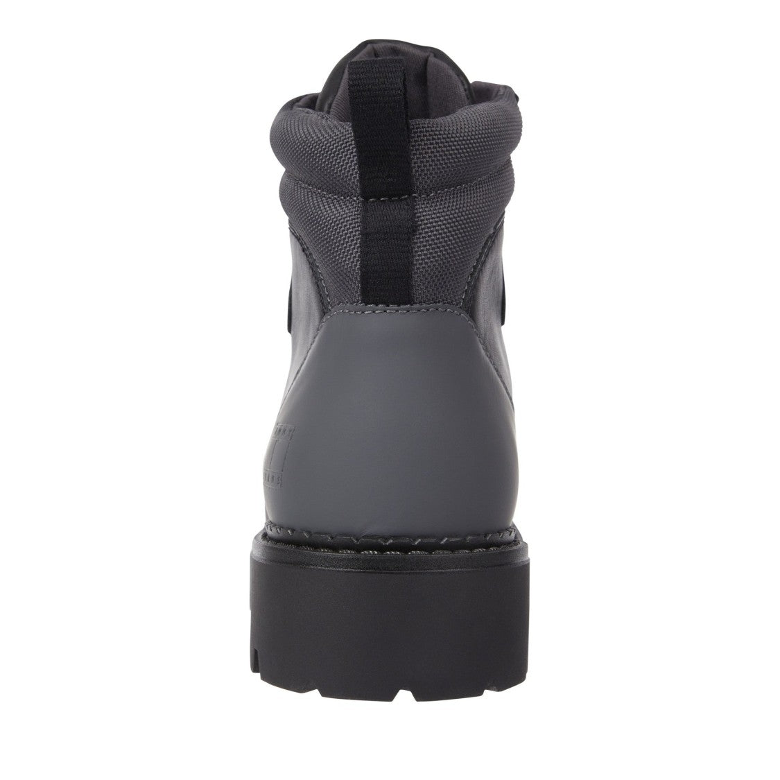 Tommy Jeans Black Rugged Leather-Blend Hiker Boots