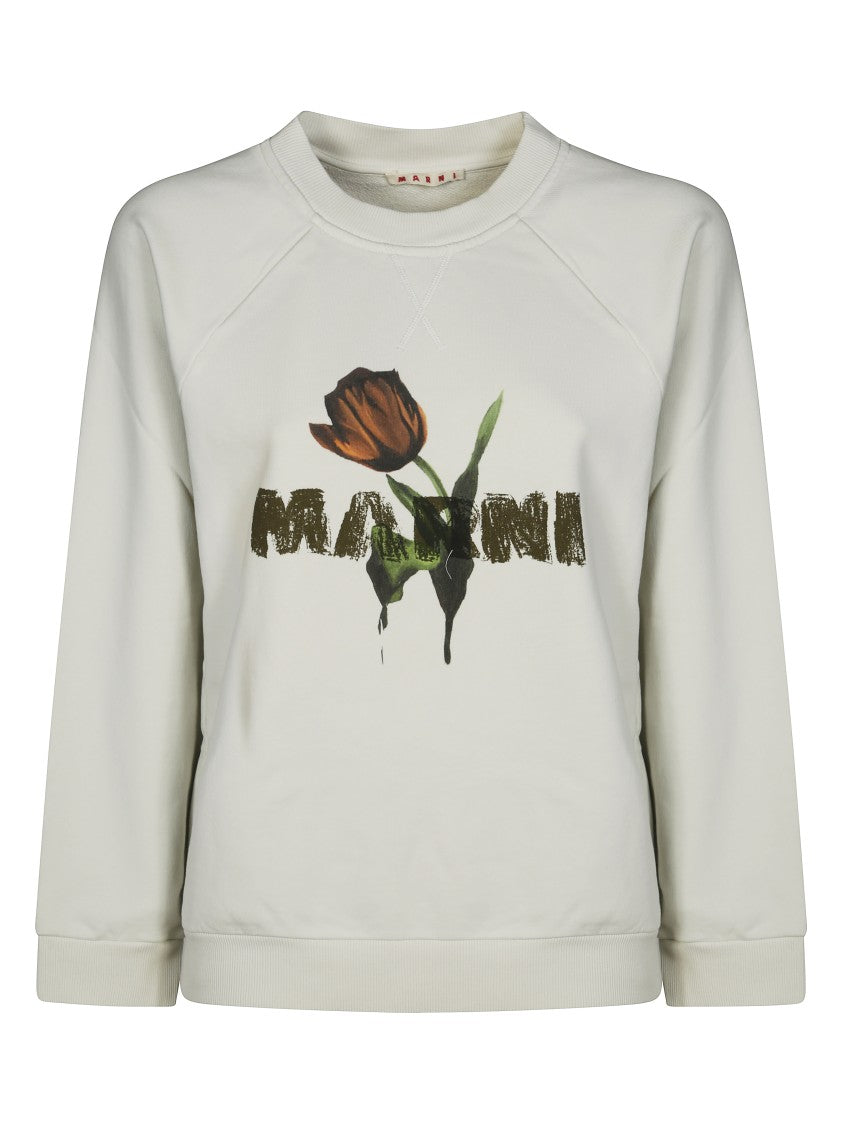 Marni Relaxed Fit Floral Graphic Sweatshirt