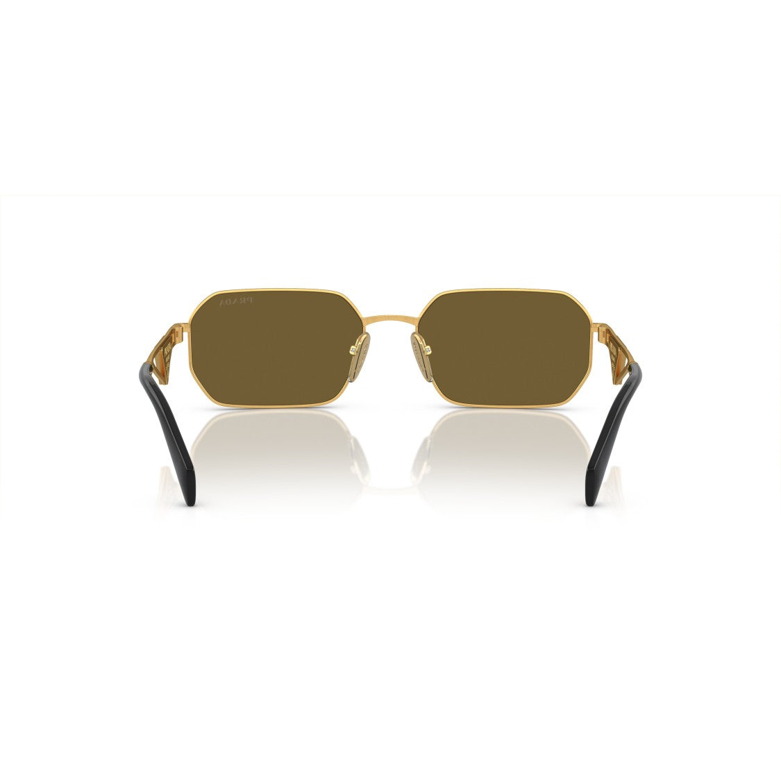 Prada 0Pr A51s Geometric Gold Metal Frame Sunglasses