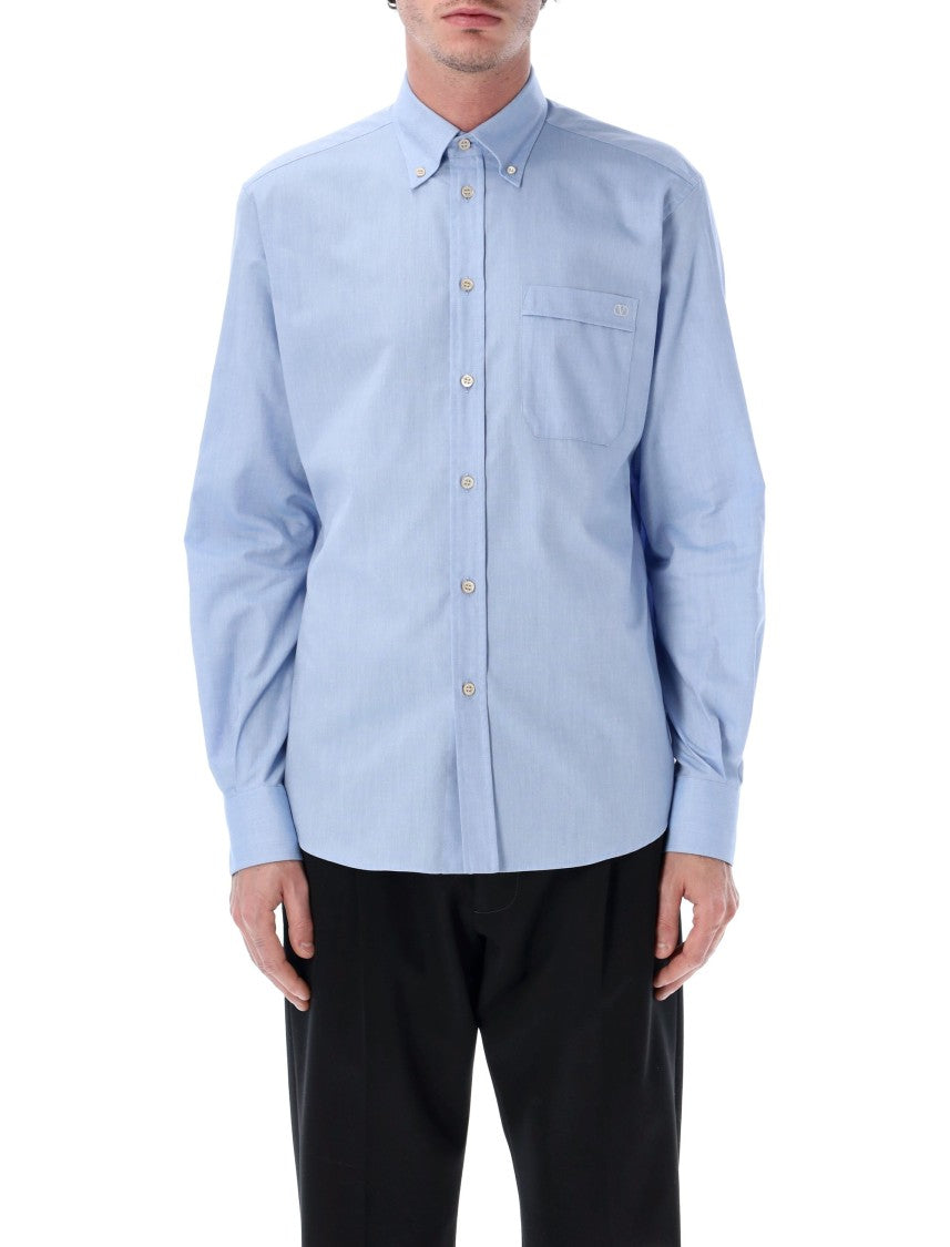 Valentino Garavani Vlogo Slim Fit Oxford Shirt