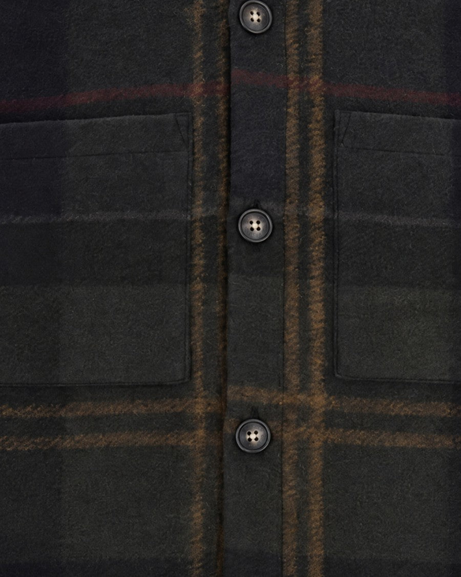 Barbour Woodlane Shadow Tartan Wool-Blend Overshirt