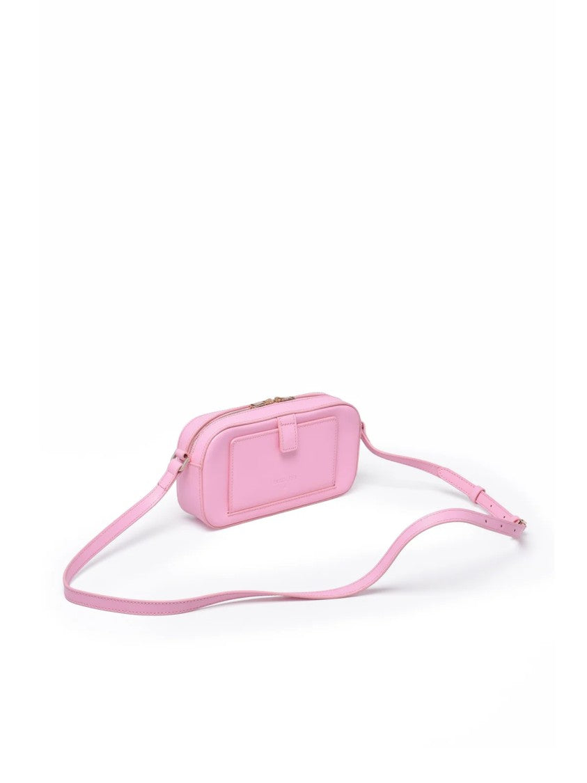 Patrizia Pepe Pink Smooth Leather Shoulder Bag