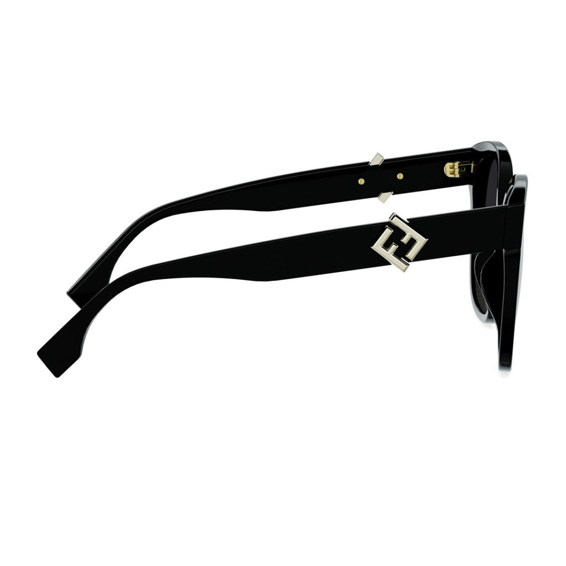 Fendi Black Ff Diamonds Acetate Cat-Eye Sunglasses