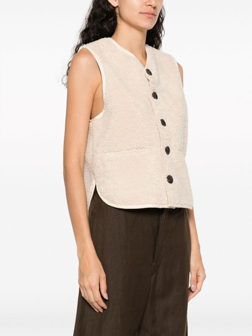 Soeur Soeur Maglie Beige Sleeveless Vest