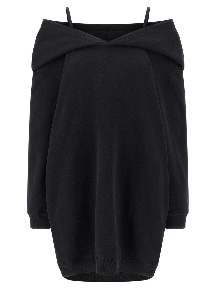 Mm6 By Maison Margiela Off-Shoulder Hooded Dress