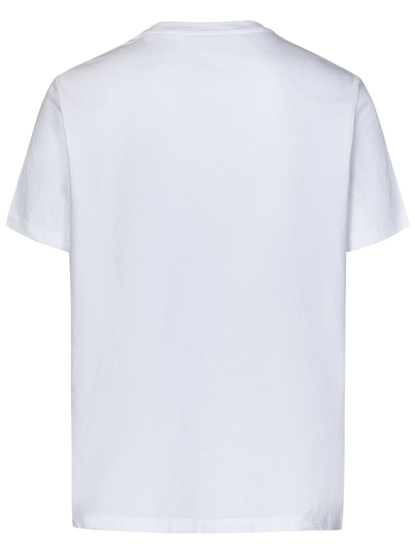 Etro White Cotton Jersey T-Shirt Tone-On-Tone Logo