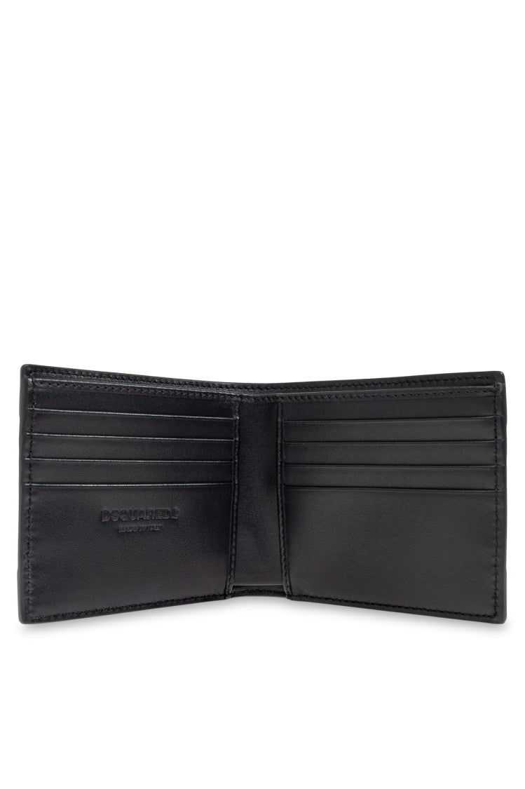 Dsquared2 Foldable Wallet In Smooth Calf Leather