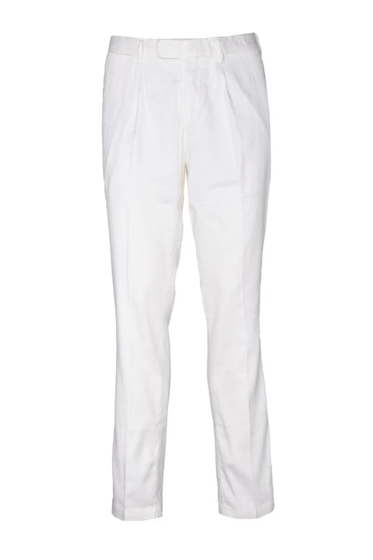 Devore Tailored Stretch Pants In Refined White