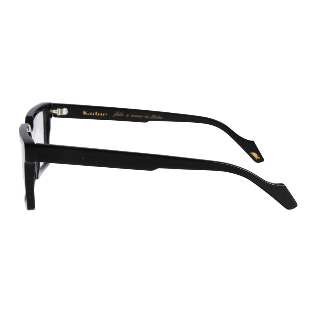 Kador Black Pierre Glossy Rectangular Eyeglasses