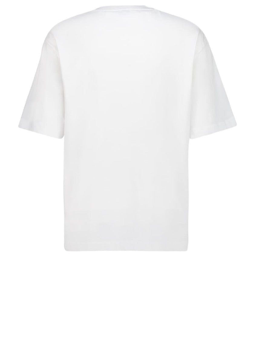 Off-White Graphic Print Cotton T-Shirt With Artistic Elements