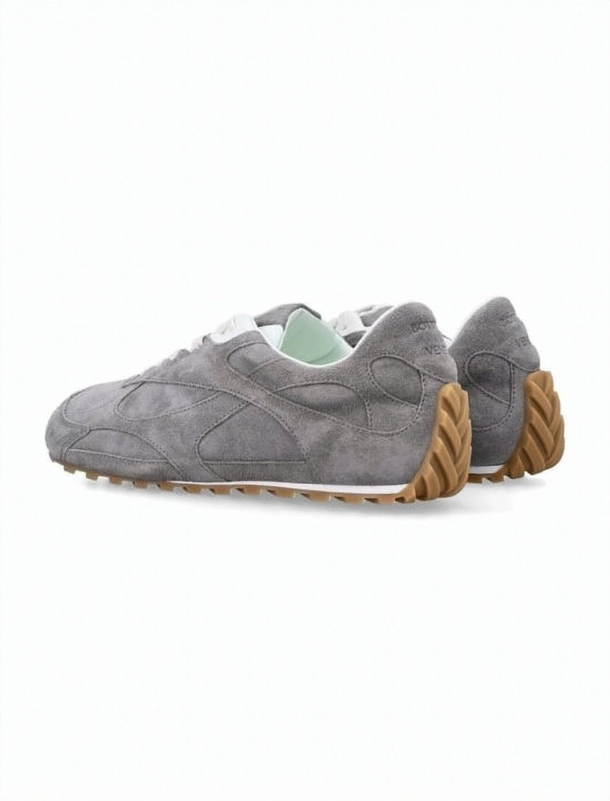 Bottega Veneta Low-Profile Grey Sneakers With Gum Rubber Sole