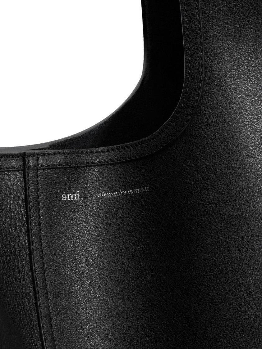 Ami Paris Soft-Structured Black Bag